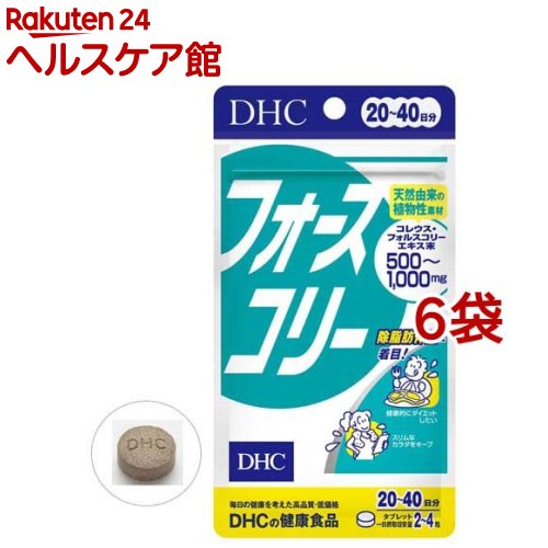 DHC フォースコリー 20日分(80粒*6袋書き割り)【DHC加えること 食事制限】