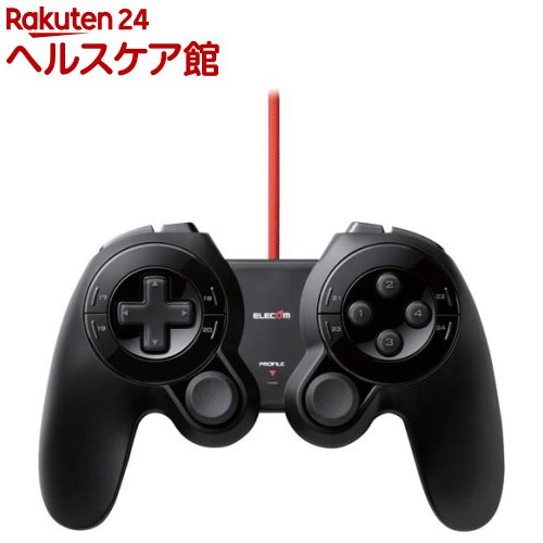 エレコム ゲームパッド 24ボタン 有線1.8m MMOゲーミング DUX ブラック JC-DUX60BK(1個)【エレコム(ELECOM)】