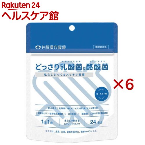 どっさり乳酸菌と酪酸菌 24日分(24袋入×6書き割り(1袋2g))[乳酸菌・酪酸菌加えること ビフィズス菌 オリゴ糖]