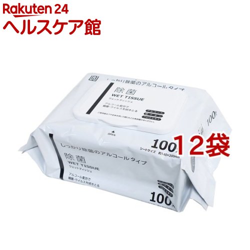 【ついに再販開始！】 SALENEW大人気 除菌 ウェットティッシュ アルコールタイプ 厚手 100枚入 12袋セット elma-ultrasonic.nl elma-ultrasonic.nl
