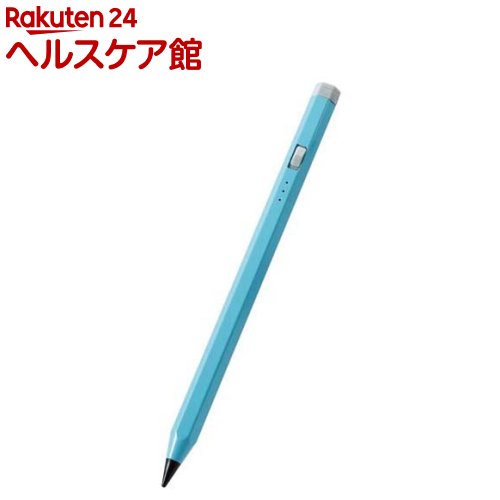 エレコム iPad用 タッチペン スタイラスペン 充電式 スリム 六角鉛筆型 ブルー(1個)【エレコム(ELECOM)】