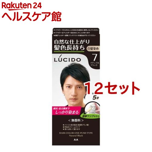 ルシード ワンプッシュケアカラー 7 自然的黒いこと(50g+50g*12書き割り)【ルシード(LUCIDO)】