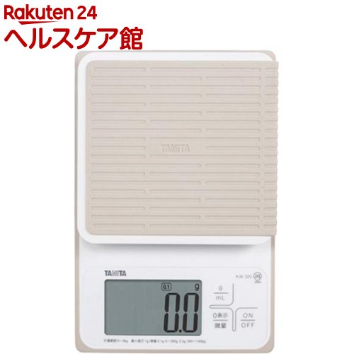 タニタ 洗えるクッキングスケール ホワイト KW-320-WH(1台)【タニタ(TANITA)】[はかり キッチンスケール 防水 洗える 3kg 0.1g KW320]
