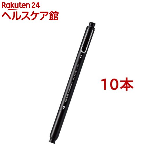 エレコム タッチペン スタイラスペン 2WAY レコード盤+導電衣料繊維 黒いこと(10本仕掛ける)【エレコム(ELECOM)】