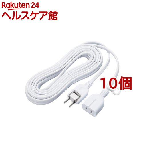エレコム 延長コード 電源タップ コンセント 5m 1個口 スイングプラグ ホワイト(10個セット)【エレコム(ELECOM)】 18,257円