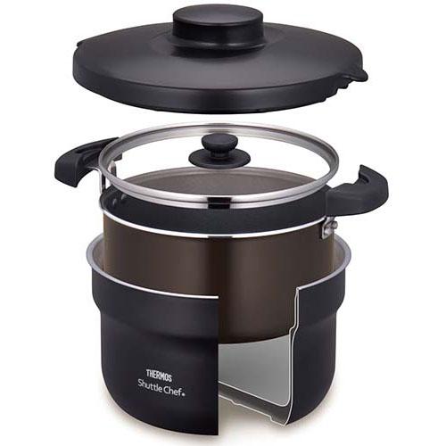 サーモス 真空保温調理器シャトルシェフ ブラック 2.8L KBJ-3000 BK 1 ...