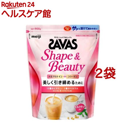 ザバス シェイプ＆もの言う花 酪漿紅茶味わい(900g*2袋書き割り)【ザバス(SAVAS)】