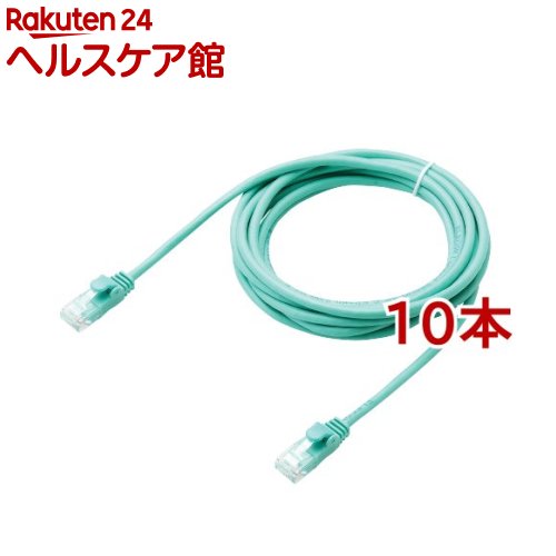 エレコム やわらかLANケーブル CAT6 3m グリーン LD-GPY／G3(10本セット)【エレコム(ELECOM)】