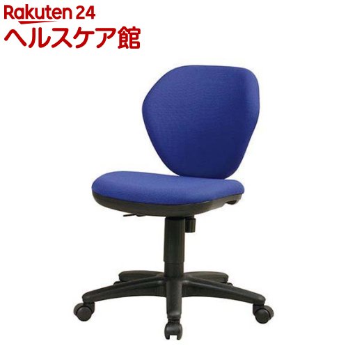 弘益 オフィスチェア コンパクト設計 ブルー K-921-BL(1個)