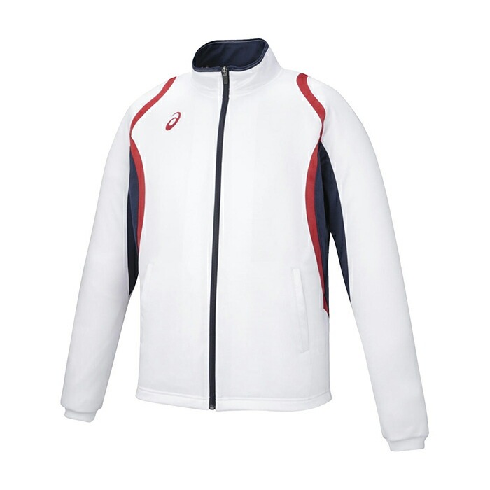 【送料無料】アシックス(asics)男性用(メンズ)デコトレーニングジャケット ホワイト(吸汗速乾性 スポーツ トレーニング チームウェア カジュアル)2031D912
