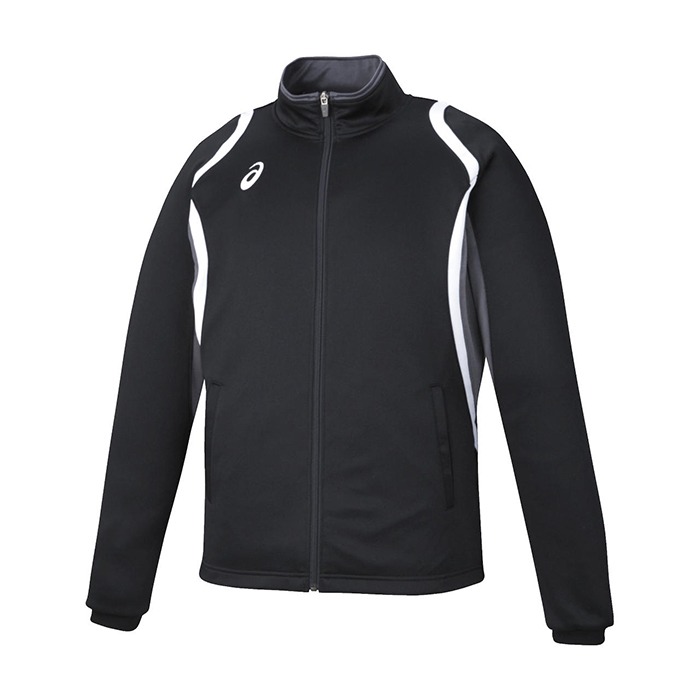 【送料無料】アシックス(asics)男性用(メンズ)デコトレーニングジャケット ブラック(吸汗速乾性 スポーツ トレーニング チームウェア カジュアル)2031D912