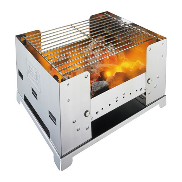 ESBIT エスビット チャコールグリルBBQ300 BBQ たき火 焚火台 バーベキュー コンロ コンパクト 登山 キャンプ 調理 防災 避難 緊急 台風対策 バーベキュー キャンプ 料理 ESBBQ300S0
