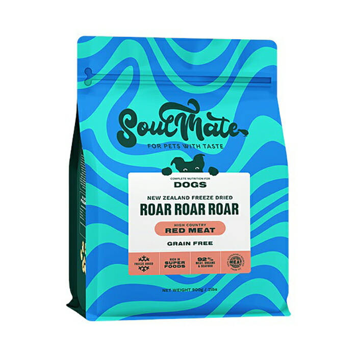 [SoulMate ソウルメイト]DOG フリーズドライフード レッドミート 400g x1個(ドッグフード 犬用ごはん フリーズドライ製法 ニュージーランド産)