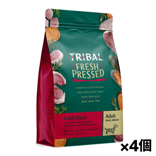 [TRIBAL]トライバル フレッシュダック(スリム) 1.5kg x4個(ドッグフード 犬用ごはん ドライフード ダック 鴨 コールドプレス製法 オランダ産)