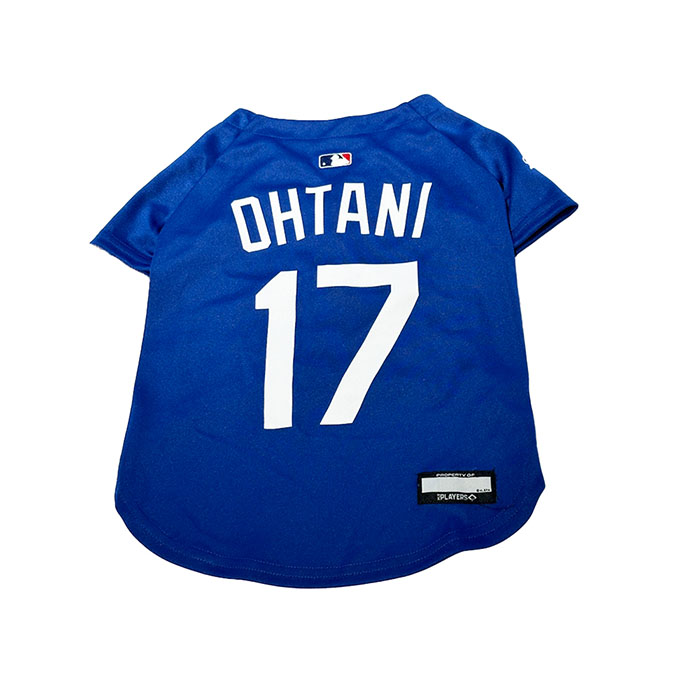 MLB公式 ロサンゼルス ドジャース 大谷翔平選手モデル ユニフォーム 野球 ジャージ ブルー 3XLサイズ Los Angeles Dodgers ペット(ペット用品 応援グッズ)
