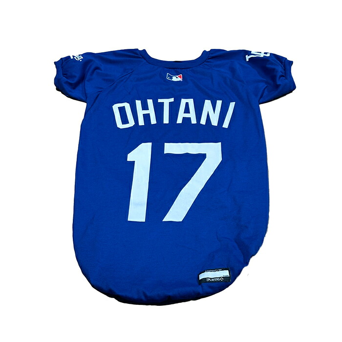 MLB公式 ロサンゼルス ドジャース 大谷翔平選手モデル ユニフォーム 野球 Tシャツ ブルー XXLサイズ Los Angeles Dodgers ペット(ペット用品 応援グッズ)