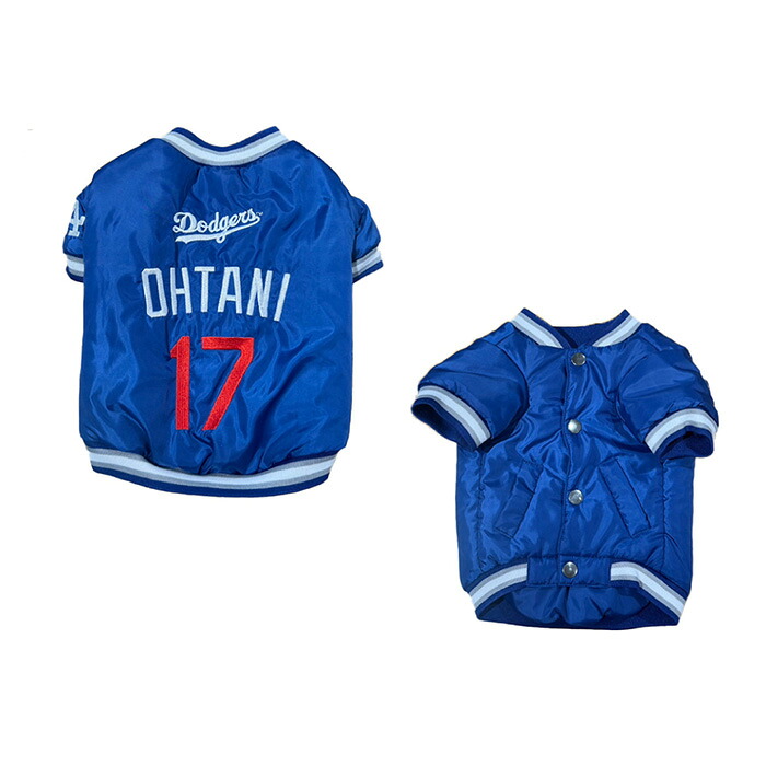 MLB公式 ロサンゼルス ドジャース 大谷翔平選手モデル ユニフォーム 野球 スタジャン S-Mサイズ Los Angeles Dodgers ペット(ペット用品 応援グッズ) 6,335円