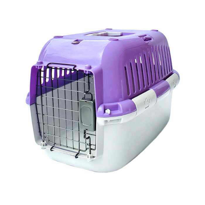 ファンタジーキャリー M パープル 犬、猫 ペット用 キャリーケース ハードタイプ 耐荷重10kgまで(ペット用品 キャリー)