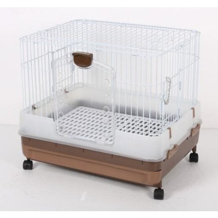 ★訳あり在庫処分特価 マルカン うさぎのカンタンおそうじケージ H50B ブラウン [MR-994]