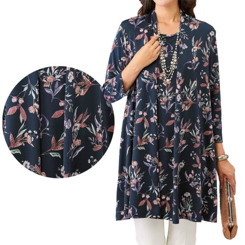 楽天市場】チュニック トップス レディース シルク100％ モチーフ