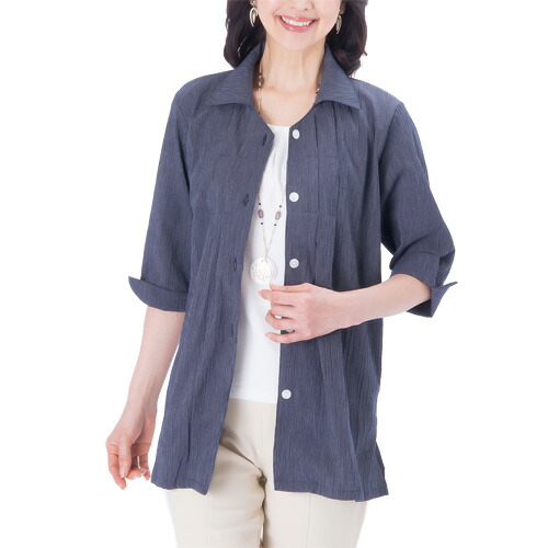 楽天市場】ジャケット シャツ ブラウス レディース シニア 春夏 日本製