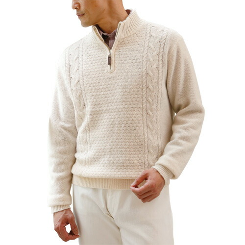 楽天市場】ニット セーター メンズ シニア 秋冬 FILA 編地切替