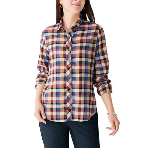 楽天市場】ブラウス 前開き コットン レディース 日本製 久留米織