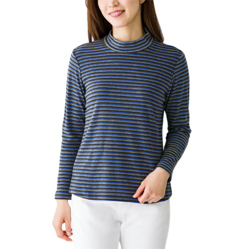 楽天市場】カットソー 長袖 モックネック レディース 日本製 セミ