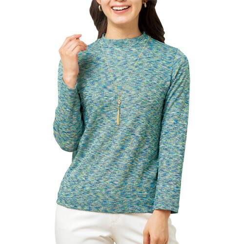 楽天市場】カットソー 長袖 モックネック レディース 日本製 セミ