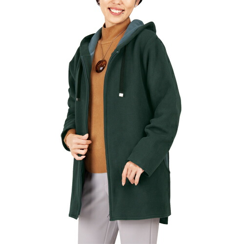 フード付ジャカード カットソージャケット グレー フード付き ジャケット レディース 婦人服 ミセス シニア 女性 カーディガン フーディ 秋冬　nss　p25248 フード付ジャカードカットソージャケット◎ | 京都通販ミセスの