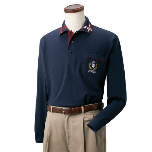 楽天市場】ポロシャツ 長袖 裏起毛 メンズ 秋冬 裏起毛 鹿の子 長袖