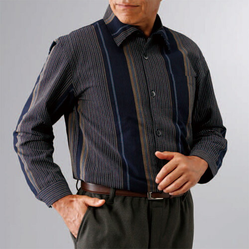 楽天市場】長袖シャツ メンズ シニア シンプル 日本製 紳士 遠州染