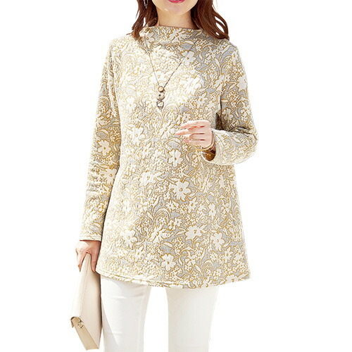 楽天市場】日本製 プリントチュニック ブラック系 チュニック 花柄