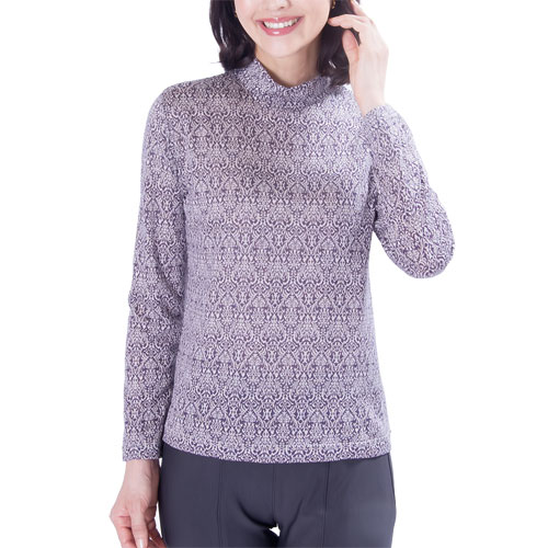 カットソー 長袖 モックネック レディース 日本製 セミハイネック波柄プルオーバー 全2色 婦人服 ミセス シニア 女性 グリーン パープル 黄緑 薄紫 Tシャツ シンプル 上品 カジュアル 40代 50代 60代 70代 80代 母の日 お母さん 秋物 冬物 秋冬　fuji　p24790 楽天市場】カットソー 長袖 モックネック レディース 日本製 セミ