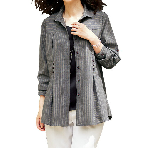 楽天市場】ツイード シャツジャケット チャコールグレー系 ジャケット