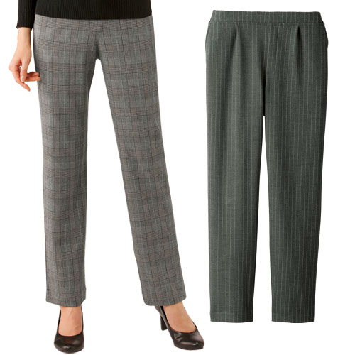 楽天市場】ストレートパンツ レディース シニア 日本製 へリンボン