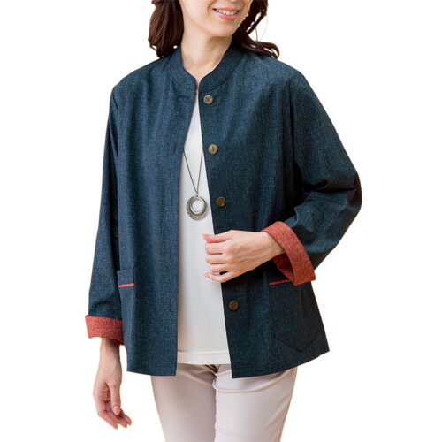 楽天市場】ジャケット カーディガン レディース 日本製 配色使い 襟