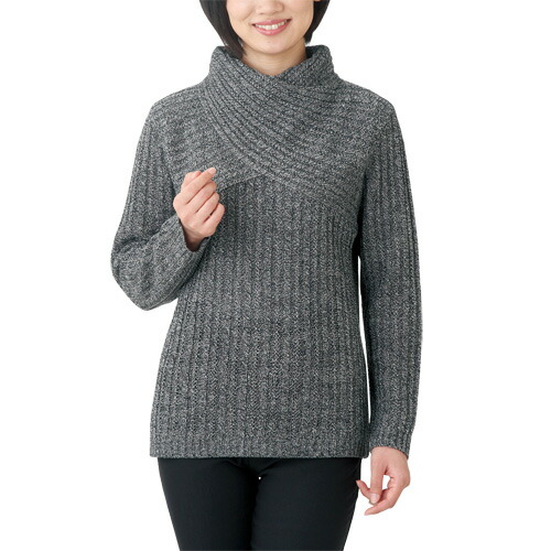 楽天市場】プルオーバー レディース シニア 秋冬 日本製 ウール混前身