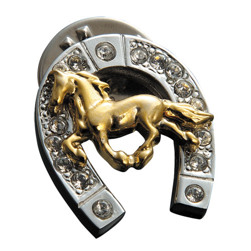 も*な様 馬　ピンブローチ　K18 も*な様 馬 ピンブローチ K18