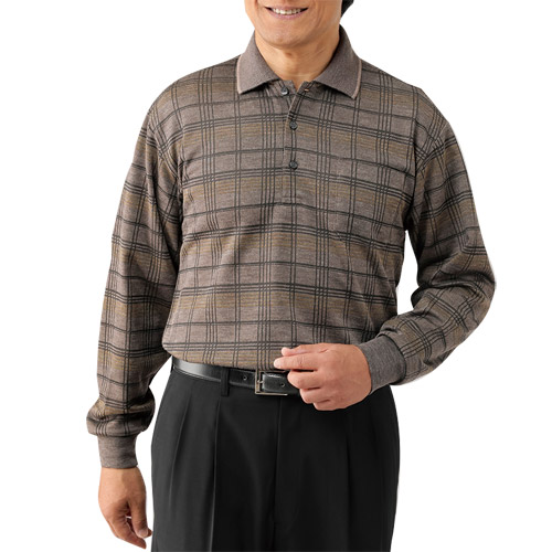 楽天市場】ポロシャツ 長袖 メンズ シニア 日本製 紳士 ウール入り