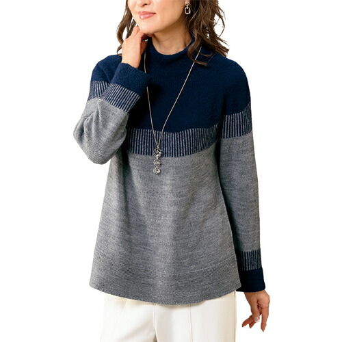 楽天市場】プルオーバー レディース シニア 秋冬 日本製 ウール混前身