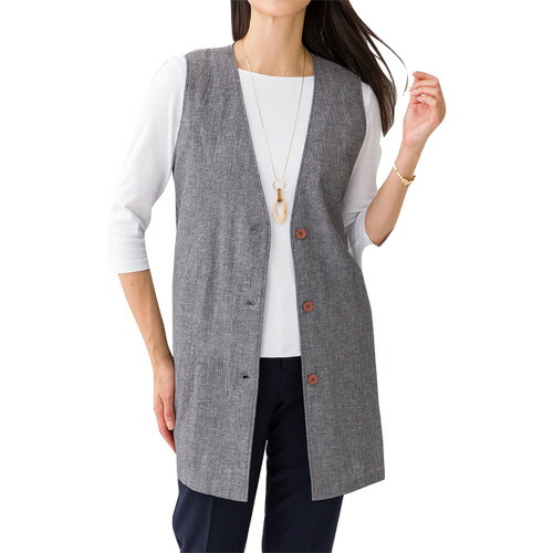 楽天市場】ベスト レディース 前開き 春夏 日本製 丹後ちりめん ロング