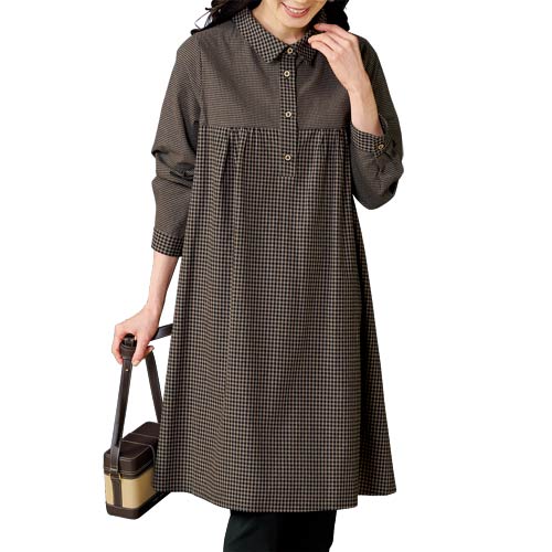 楽天市場】日本製 広島デニム デニムワンピース ネイビー バンドカラー