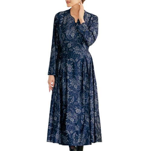 楽天市場】シャツワンピース 長袖 ひざ下丈 レディース シニア 春夏