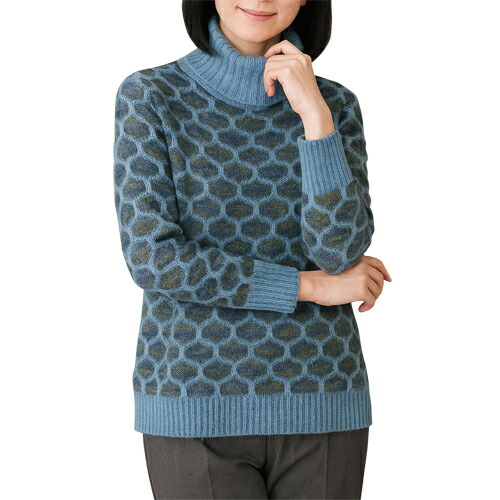 楽天市場】アランニット レディース シニア 秋冬 日本製 アラン柄