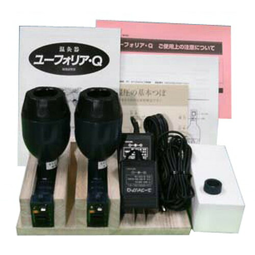 びわの葉温灸器ユーフォリアＱ+専用カセット84個+ビワエキス計450ミリ+使い方DVD・ツボ療法の本