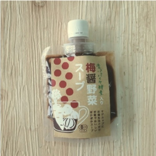 有機梅醤蔬菜吸いもの（青パパイヤエンザイム入り口・入口） （100gx6個）【三旺国際的】