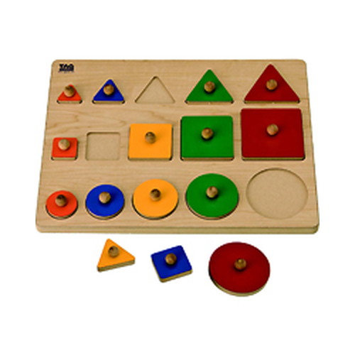 比べて理解する形のパズル（ES-13）【TAGTOYS（タグトイ）】【モンテッソーリ】※キャンセル不可