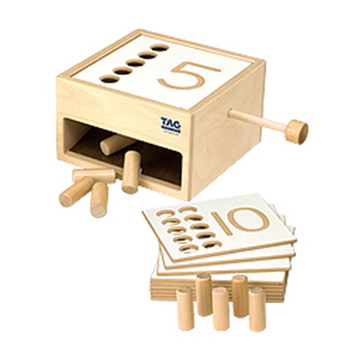 転がり落ちてくる数の箱（cmR-1）【TAGTOYS（引き舟遊び道具）】【モンテッソーリ】※とり止める不可