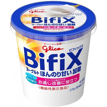 グリコ　BifiXヨーグルト　ほんのり甘い加糖375g　6個